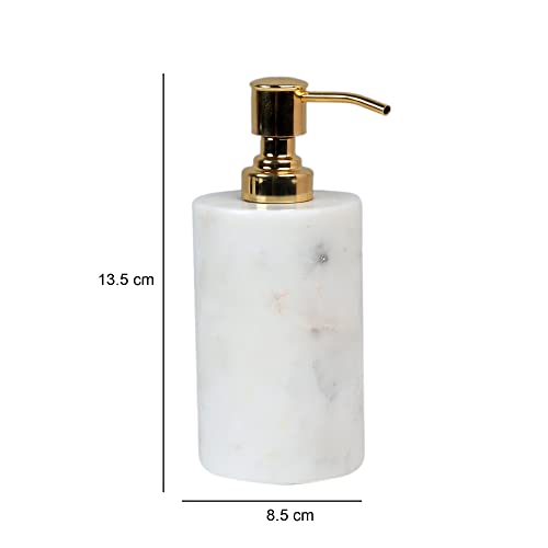 Image of NikkisPride Handmade Marble Soap Dispenser luxery Bathroom Accessory Series (White)