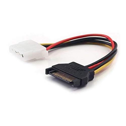 ANRANK SATA to IDE Power Cable 15 Pin SATA Female to Molex IDE 4 Pin Male Adapter Extension Hard Drive Power Supply Cable