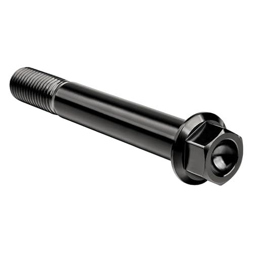 Image of Titanium Bolt M12 30 35 40 45 50 55 60 65 70 75 80 85 90mm Hex Small Flange Head for Motorcycle Car Modification Pack of 4 (M12x90mm Pitch 1.25, Black)
