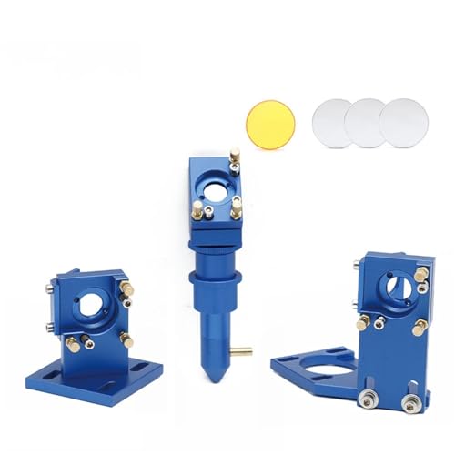 CO2 Laser Head K Series Blue Golden Set with Lens Mirror 12/18/20mm for 2030 4060 K40 Laser Engraving Cutting Machine(Set A1 D12 F25.4)