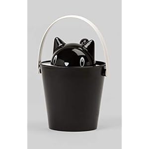 United Pets Crick Behälter für Katzenfutter, Made in Italy, Schwarz, einschließlich Futterschaufel, Designer: Stefano Giovannoni. Katzenfutterbehälter – Einheitsgröße