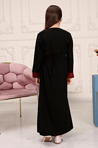 Marwa Fashion Palestine Thobe Dress - Islamic Full Sleeve Abaya Dress with Palestinian Embroidery - Wedding, Party & Dinner