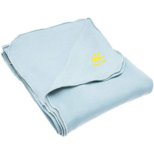 Image of Nozone Baby Blanket, Sun Protective, Soft Rayon from Bamboo, UPF 50+ in Blue