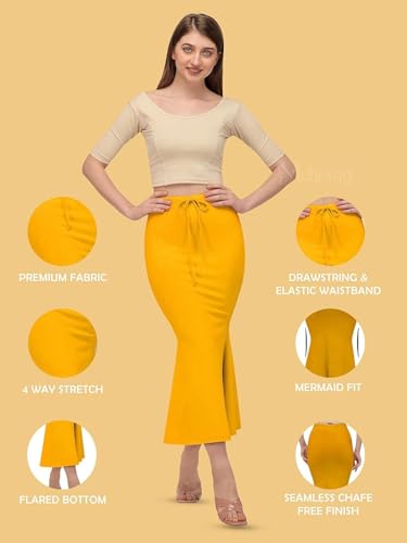 Image of Women's Perfect Curvy Look Saree Shapewear (Fish Baby Pink 2XL S90)