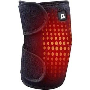 ARRIS Heated Knee Brace Wrap Support, Electric Therapeutic Warm Heating Pad for Knee, Joint Pain Relief (Regular)