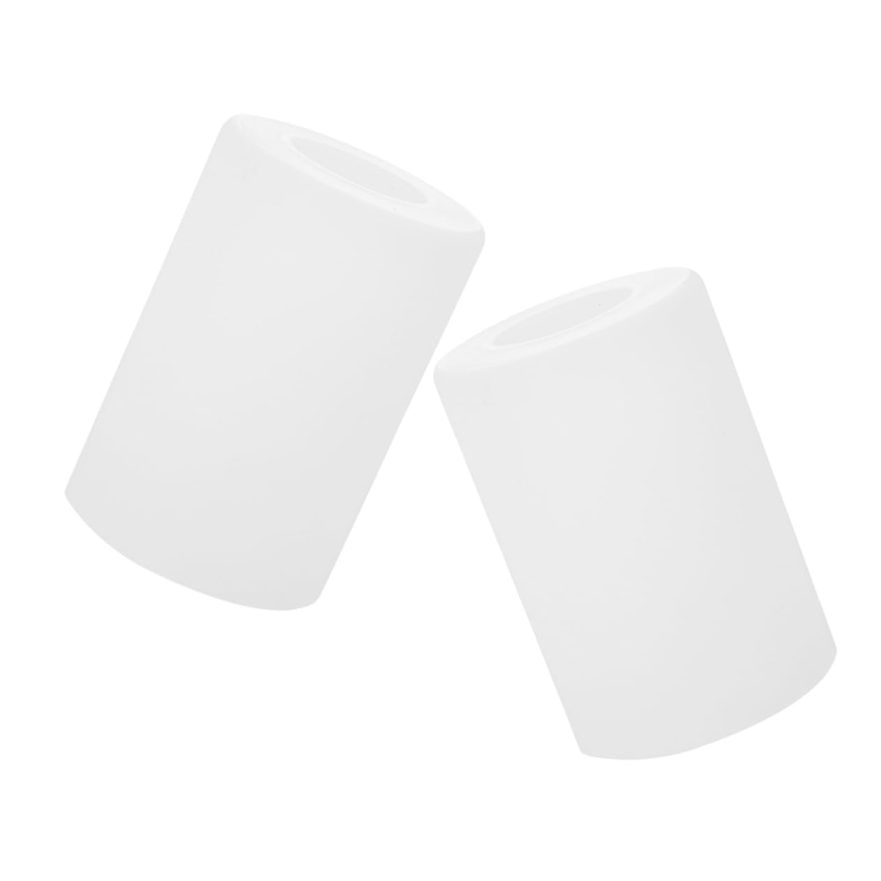 Glass Lamp Shades 2pcs Cylindrical White for E27 Lighting