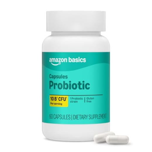 Amazon Basics Daily Probiotic, 10 Billion Active Cultures, Supporting Digestive and Intestinal Health, Capsule, 60 Count, Two Month Supply