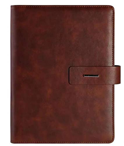 VIDOO Carnet De Papeterie De Carte pour La Ceinture d'affaires De Papeterie De Bureau Boucle A5 Livre Simple D'Épaississement - Noir