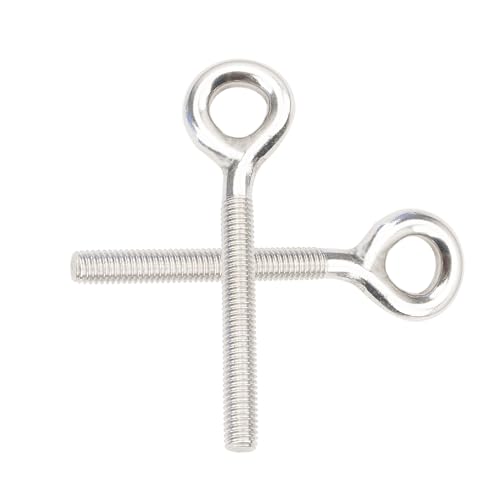 Image of 8Pcs M8 Ring Eye Bolt 304 Stainless Steel Welded Closed Screw Rod Hook with Washers Nut Metric Thread