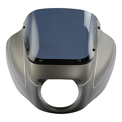 Image of Green-L Front Headlight Quarter Fairing Windshield Fit For Harley Softail Low Rider FXLR S FXLRS 2018-2025 Street Bob FXBB FXBBS 2018-2025 Softail Standard FXST 2020-2024 Industrial Gray