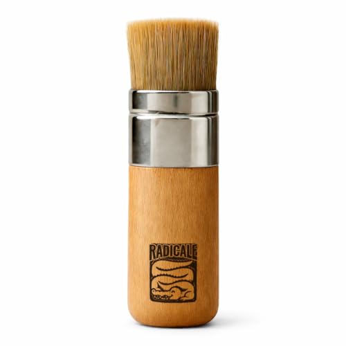 Radicale Caffè Barista Pinsel 100% Made in Germany Premium Espresso Reinigungspinsel für Siebträger & Mühle Selbststehend Holzgriff & Metall Professionelles Borstengemisch