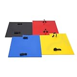 Juego de 4 tapetes para Estampar concreto de 24'x24' – Sellos de Cemento con Textura de Piedra de Poliuretano para Paredes y Pisos, Sellos de Textura Realista con 2 Asas para Paredes/Pisos,