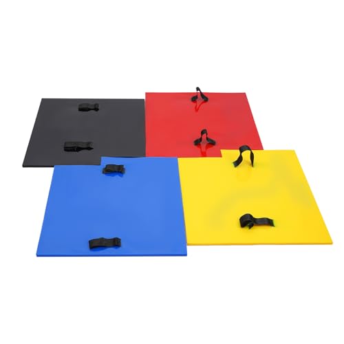 4 PCS Concrete Stamps 24x24in Concrete Texturing Skin Mats Set with Practical Handles for Courtyard Paths Driveways Swimming Pool Platforms