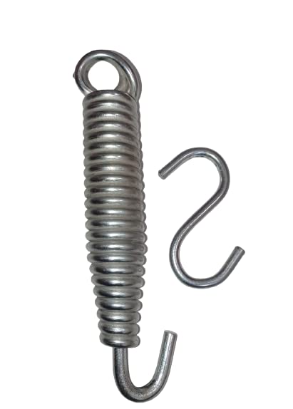 KOTHARI Fasteners- Garden Jhoola Swing Hammock Spring Hook for 120kg (Set of 1piece Spring Hook with 1 S Hook)