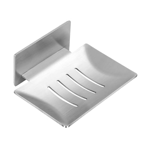 Porte Savon Mural, Porte-Savon Douche Auto-adhésif en Acier Inoxydable, Savon sans Perçage pour Salle de Bain Cuisine Douche