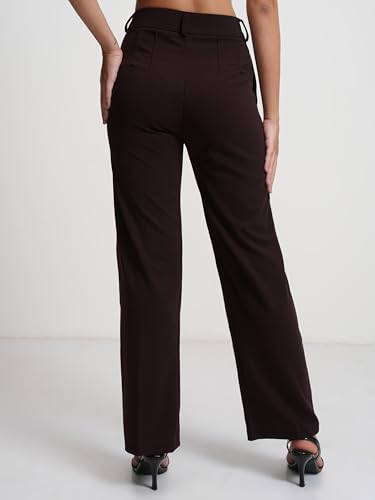 Image of Tokyo Talkies Women Straight Fit High-Rise Parallel Trousers | Women Trousers