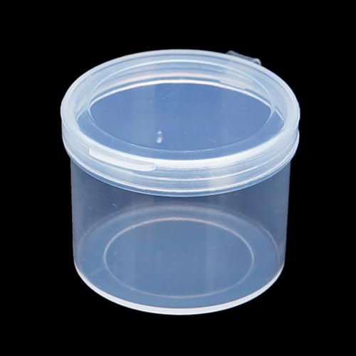 Image of 24 PCS Clear Round Plastic Organizer Box (1.42 x 1.18 inch), Clear Storage Box Round Organizer for Small Items and Other Craft Projects, Bead Rings Jewelry-Capacity 0.67 oz