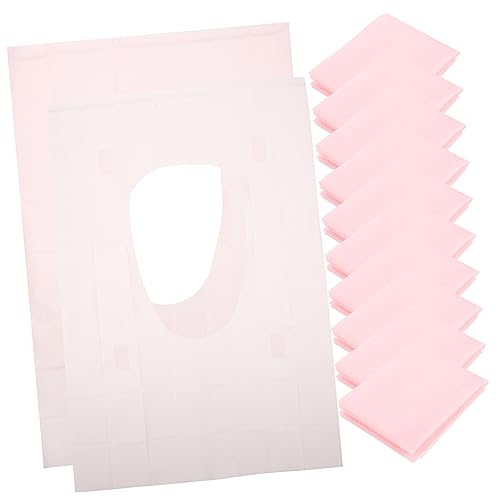 LIFKOME Disposables Pink Toilet Seat Covers 50 Pack Waterproof Portable for Camping Home Hotels Public Restrooms
