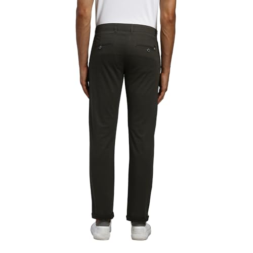 Image of Parx Men's Solid Pattern Lrt Fit Cotton Blend Flat Front Casual Trouser