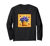 Violet Plant In Pot Hearts Cottagecore Boho Merch