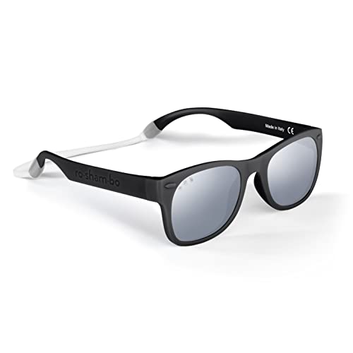Image of ROSHAMBO Unbreakable Baby Sunglasses with Strap BPA-free – Girls Boys 0-24 months Infants – Polarized Lens, Assembled in USA