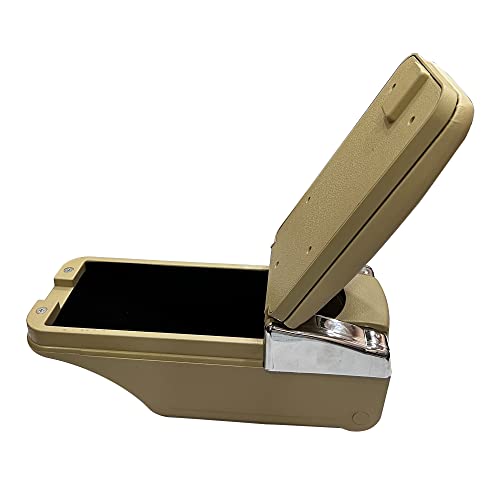 Image of Oshotto PU Leather AR-02 Car Armrest Console Box Compatible with Maruti Suzuki Alto 800 - Beige