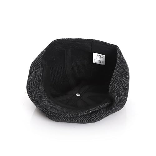 Boy-Kids Vintage Newsboy-Caps Tweed-Herringbone Pageboy-Beret-Caps 20s Flat-Gatsby Cabbie-Hat 4-9Y3