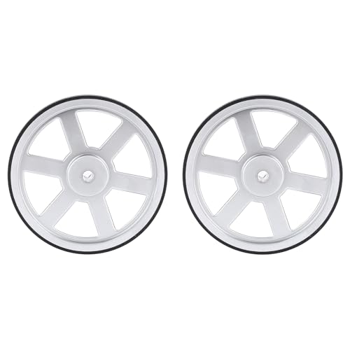 2PCS Metal Robot Wheel, Replacement, Neoprene Tire Tread, Great Traction for Industrial Robot Parts