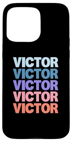 Funny Modern Repeated Text Design Victor �X�}�z�P�[�X iPhone 15 Pro Max �p