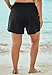 Swim 365 Women's Plus Size Boxer Swim Short with Built-in Tummy Control Brief - 22, Black