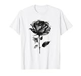 Skull Smoke Rose Sugar Skull Flower Rose Tattoo T-Shirt