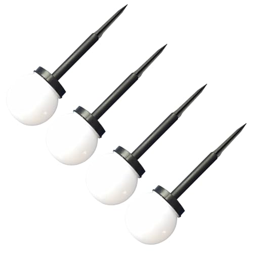 VILLCASE 4piezas Bombilla Solar Para Césped Forma De Burbuja Blancas Lámparas Solares Led Para y Jardín Luces Solares Forma De Burbuja Para Exteriores