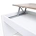 Mesa de Centro Elevable Modelo Zenit, Mesita Mueble Salon Comedor, Blanco Artik...