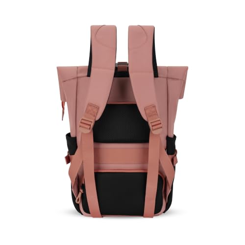 Image of Sherpani Sedona Mini, Foldsack Backpack for Women (Desert) | RFID Travel Daypack, Foldover Personal Item Bag, Fits 13 inch Laptop, Water Resistant Commuter Rucksack, Gift for Her