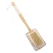 Spazzola da bagno in luffa naturale su un bastone, esfoliante per la pulizia profonda del corpo, spugna luffa per donne, uomini, adulti, famiglia, madre, padre, amici immagine