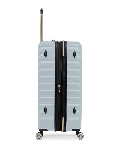 Image of Kenneth Cole REACTION Women's Madison Square Hardside Chevron Expandable Luggage, Slate, 28-Inch Checked, Kenneth Cole Reaction Women's Madison Square Hardside Chevron Expandable Luggage