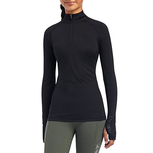 Haut baselayer Ariat Lowell 2.0 enfant noir XS avec fermeture éclair 1/4