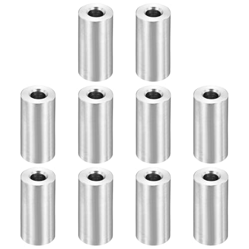 Image of PATIKIL M6 Stainless Steel Spacers, 12Pcs Metal Spacer 6mm ID x 14mm OD x 30mm L Screw Standoff for 1/4" or M6 Screw