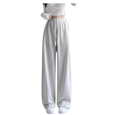 Baggy Sweatpants for Teen Girls Oversized Wide Leg Loose Sweat Pants Elastic High Waist Drawstring Athletic Casual Joggers