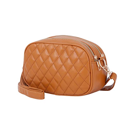 VK Lightweight Soft Quilted Vegan Leather Shoulder Bag for Women Classic Crossbody with Adjustable Strap and Top Zipper2
