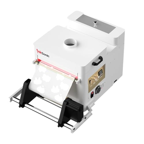 InkSonic 13'' DTF Automatic Powder Shaker & Dryer, Supports Transfers up to 13", Compatible with A3 & A4 DTF Printers, 3-in-1 Curing Oven with Automatic Powder Coating, Curing & Winding