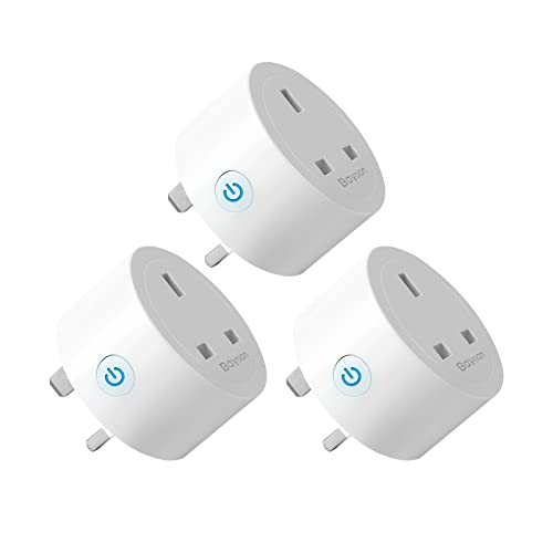 Image of WiFi Smart Plug, Baytion 16A, Power Monitoring, WLAN Smart Plug, Compatible with Alexa, Echo, Google Home Mini Smart Plug and Voice Control, No Hub Required (3P)