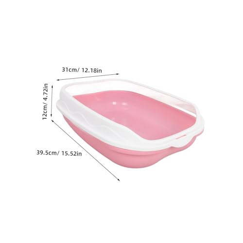 Arenero semi cerrado para gatos Toddmomy color rosa miniatura 2