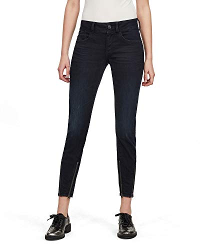 G-Star Raw Lynn 2-Zip Mid Skinny Ankle Jeans, Vaqueros Para Mujer, Azul Worn In Night Destroyed D16095-8971-B187 , 25w 32l G-Star Raw Lynn 2-Zip Mid Skinny Ankle Jeans, Vaqueros Para Mujer, Azul Worn In Night Destroyed D16095-8971-B187 , 25w 32l