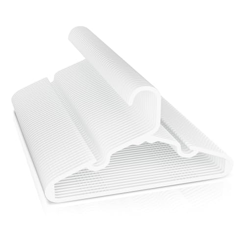 Image of VILICK Baby Hangers, Kids Clothes Hangers Plastic 50 Pack Toddler Hanger for Infant Child Clothing, Childrens Hanger Thin & Hard Ideal for 0-5 Years Old Boys Girls Closet, Nursery, Pants, Coat, White