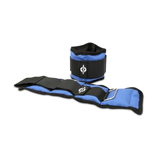 Nivia Wrist/Ankle Weight Bands, Adjustable Weights for Fitness, Walking, Running, Jogging, Exercise, Gym, Workout (1Kg, Blue/Black)