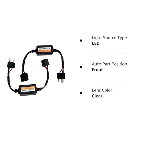 Image of LX-LIGHT (2PCS H4(9003) Anti Flicker Harness Error Free Decoders Fit Any 7 Inch Round LED Headlight Systems Compatible with Jeep Wrangler JK Tj Lj