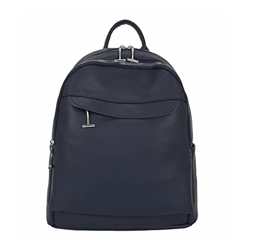 Sac à dos femme PU bleu pour sorties citadines et balades hivernales