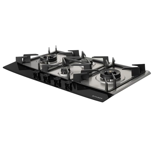 Image of Faber 4 Burner 90Cm PNG Hybrid HOB|Auto Ignition|Flame Failure Device|2 5Kw Brass Burner|Free Installation|2yr comprehensive warranty,10yr on Glass,5yr on Valve&Burner|HOB INSPIRIA904 BR AI FFD GS PNG