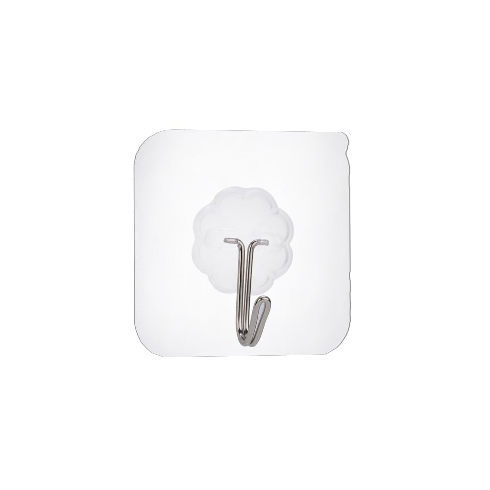 Arvo Clear Self Adhesive Hooks – 24 Pack Adhesive Wall Hooks, Waterproof & Rustproof Sticky Hooks For Hanging, Stick On Hooks For Bathroom, Kitchen, Door, Wall – No Drilling, 5Kg Max Hold